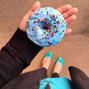 Blue Patent Tieks Women's 8